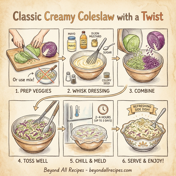 Classic Creamy Coleslaw with a Twist instructions