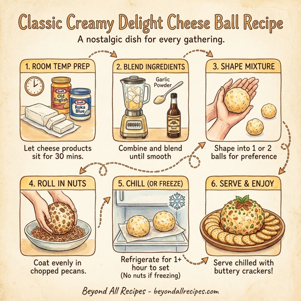 Classic Creamy Delight Cheese Ball instructions