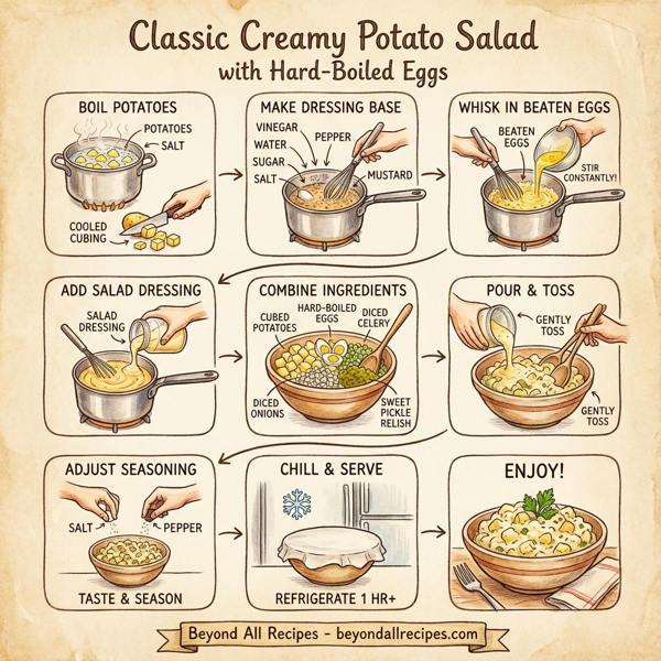 Classic Creamy Potato Salad with Hard-Boiled Eggs instructions