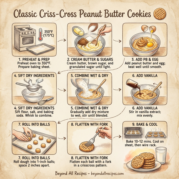 Classic Criss-Cross Peanut Butter Cookies instructions