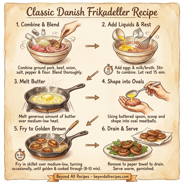 Classic Danish Frikadeller (Savory Pork and Beef Meatballs) instructions