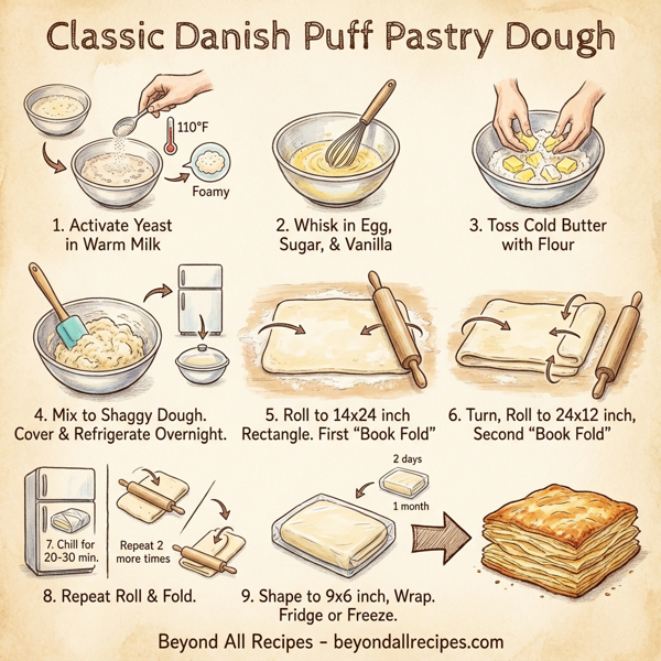 Classic Danish Puff Pastry Dough instructions
