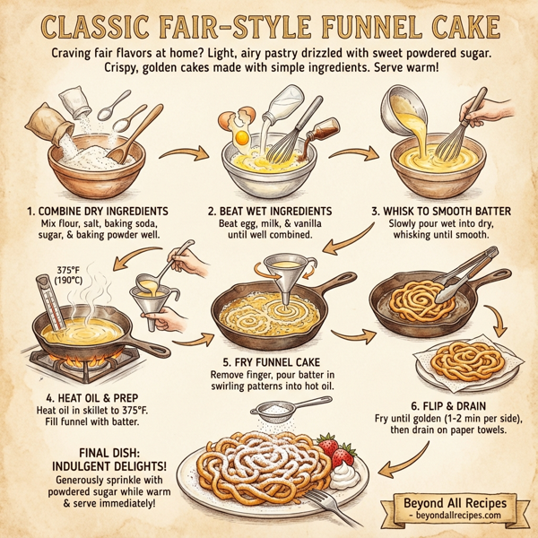 Classic Fair-Style Funnel Cake instructions
