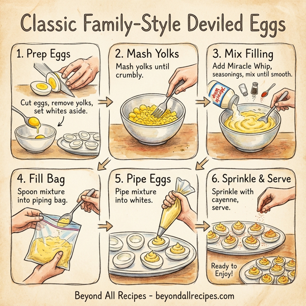 Classic Family-Style Deviled Eggs instructions
