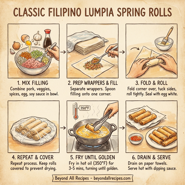 Classic Filipino Lumpia Spring Rolls instructions