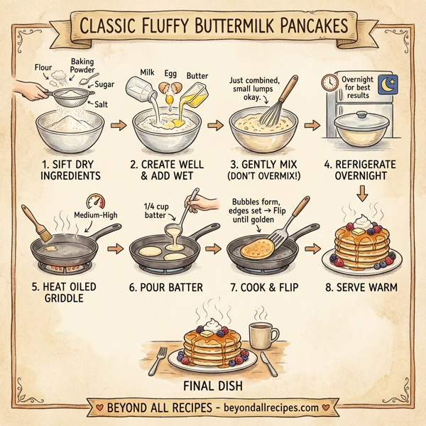 Classic Fluffy Buttermilk Pancakes instructions