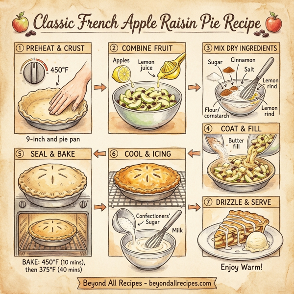 Classic French Apple Raisin Pie instructions