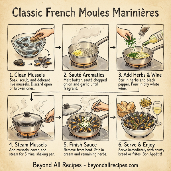Classic French Moules Marinières instructions
