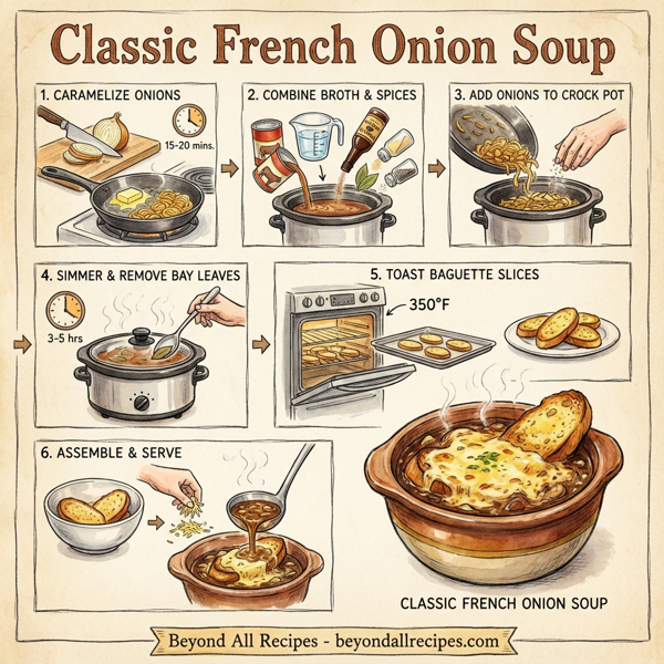 Classic French Onion Soup with Cheesy Baguette instructions