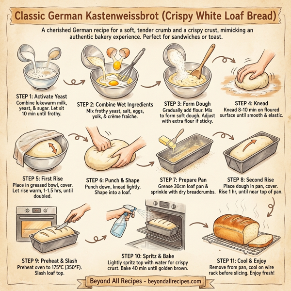 Classic German Kastenweissbrot (Crispy White Loaf Bread) instructions