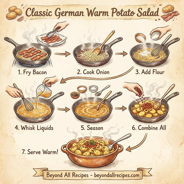 Classic German Warm Potato Salad instructions