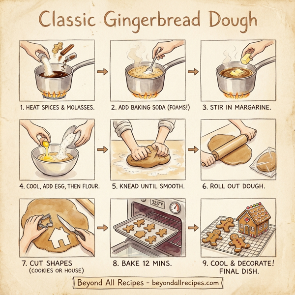 Classic Gingerbread Dough for Cookies and Houses instructions