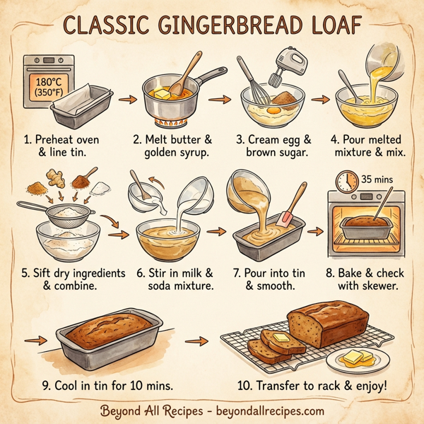 Classic Gingerbread Loaf with Spiced Whiff instructions