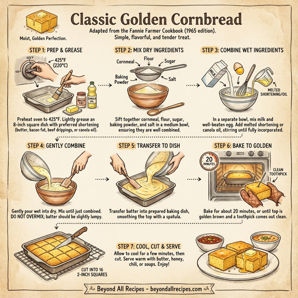 Classic Golden Cornbread instructions