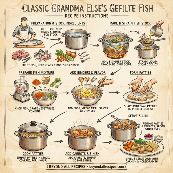 Classic Grandma Else's Gefilte Fish instructions