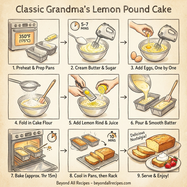 Classic Grandma's Lemon Pound Cake instructions