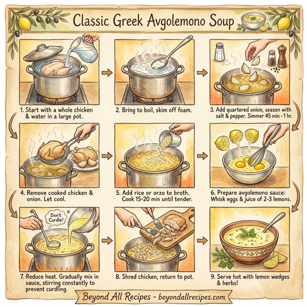 Classic Greek Avgolemono Soup instructions