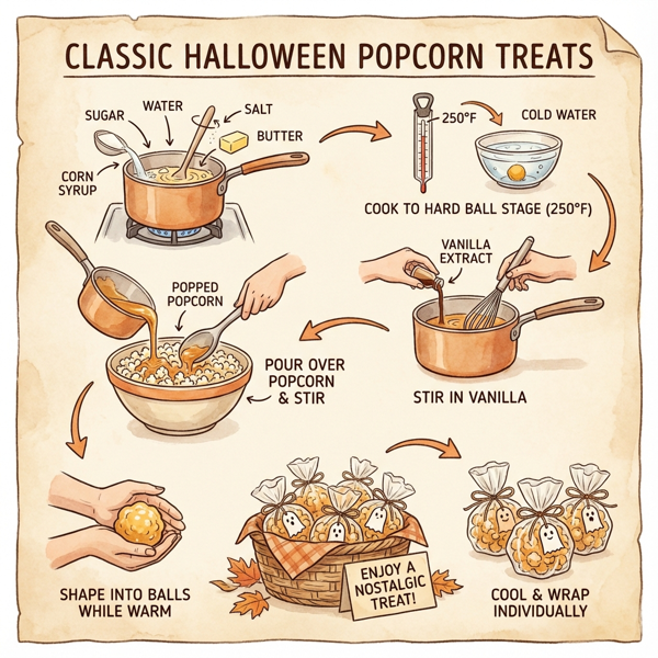 Classic Halloween Popcorn Treats instructions
