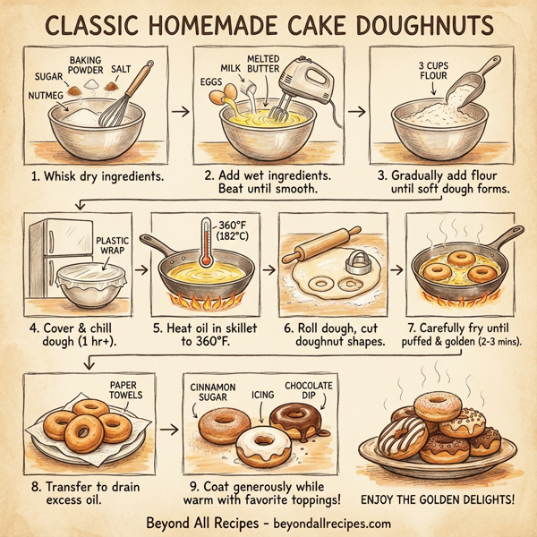 Classic Homemade Cake Doughnuts instructions