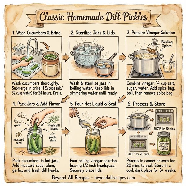 Classic Homemade Dill Pickles instructions