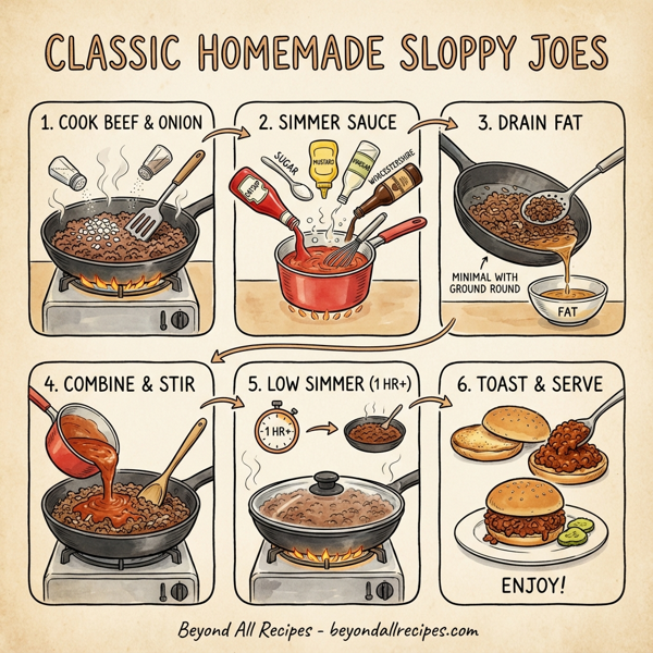 Classic Homemade Sloppy Joes instructions