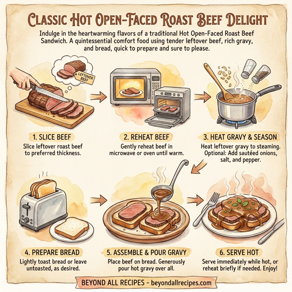 Classic Hot Open-Faced Roast Beef Delight instructions