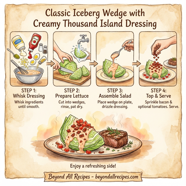 Classic Iceberg Wedge with Creamy Thousand Island Dressing instructions