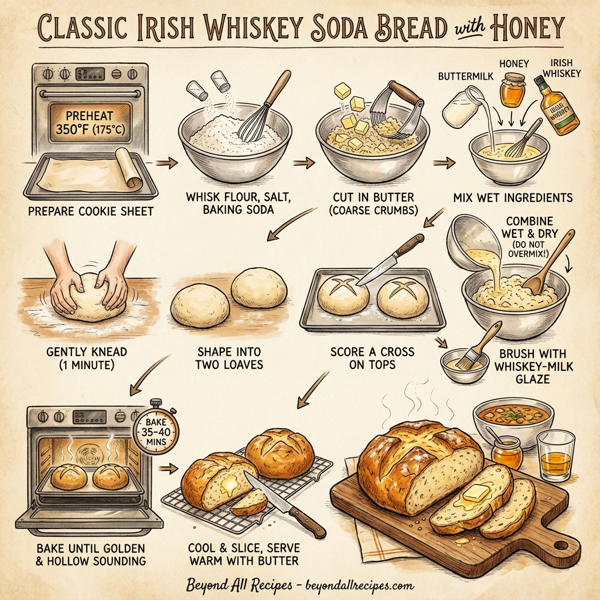 Classic Irish Whiskey Soda Bread with Honey instructions