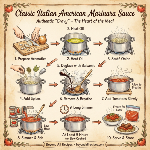 Classic Italian American Marinara Sauce instructions