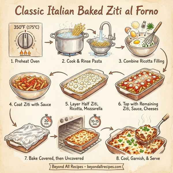 Classic Italian Baked Ziti al Forno instructions