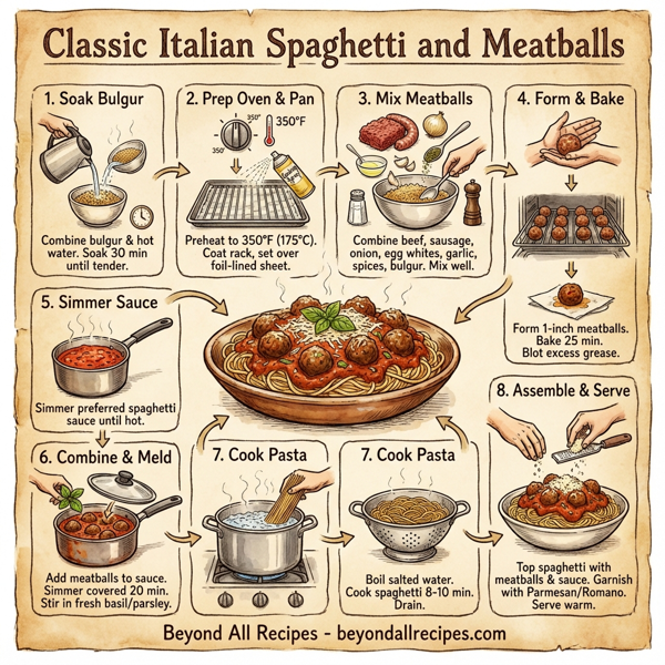 Classic Italian Spaghetti and Meatballs instructions