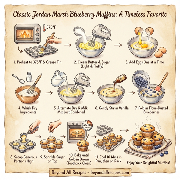 Classic Jordan Marsh Blueberry Muffins instructions