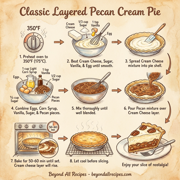 Classic Layered Pecan Cream Pie instructions