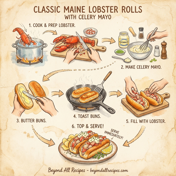 Classic Maine Lobster Rolls with Celery Mayo instructions