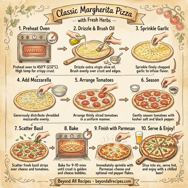 Classic Margherita Pizza with Fresh Herbs instructions