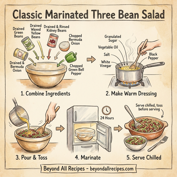 Classic Marinated Three Bean Salad instructions