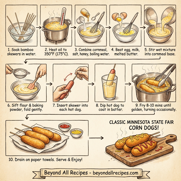 Classic Minnesota State Fair Corn Dogs instructions