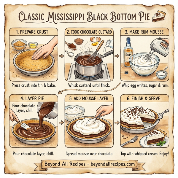 Classic Mississippi Black Bottom Pie instructions