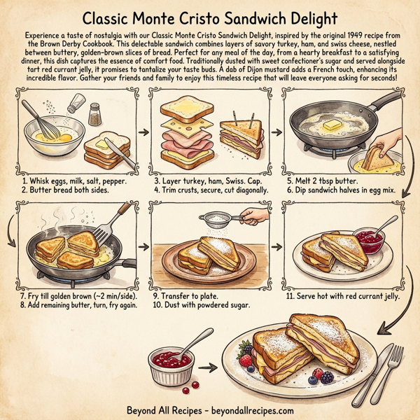 Classic Monte Cristo Sandwich Delight instructions