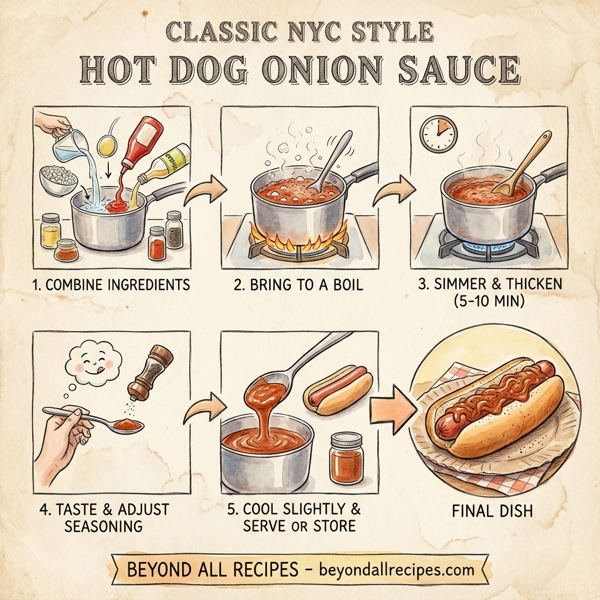 Classic NYC Style Hot Dog Onion Sauce instructions