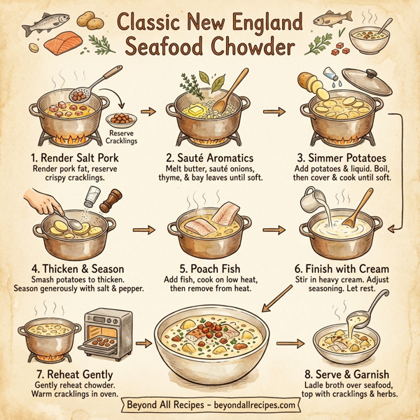 Classic New England Seafood Chowder instructions