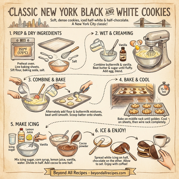 Classic New York Black and White Cookies instructions