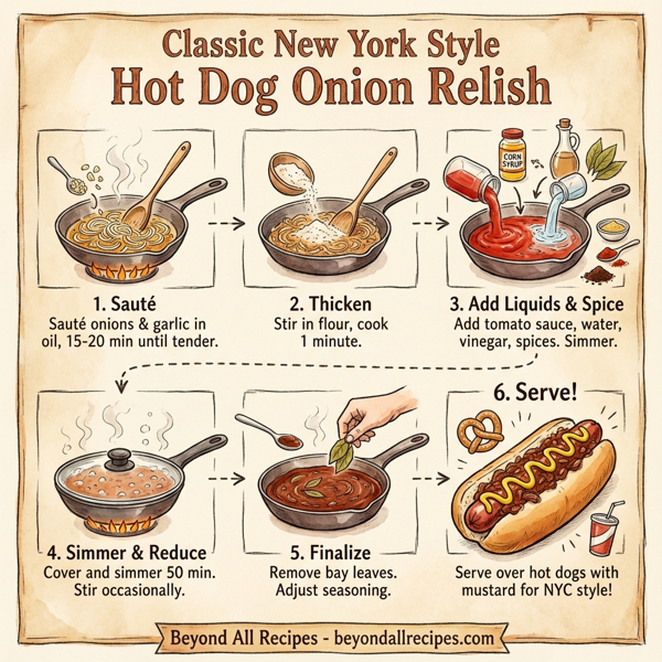 Classic New York Style Hot Dog Onion Relish instructions