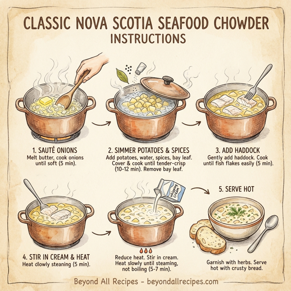 Classic Nova Scotia Seafood Chowder instructions