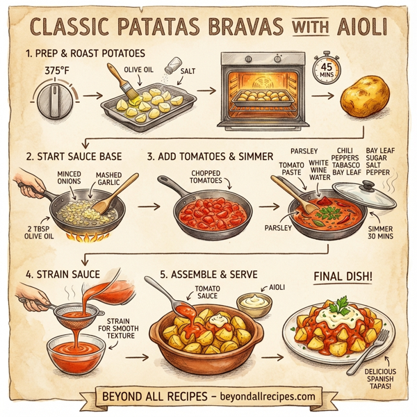 Classic Patatas Bravas with Aioli instructions