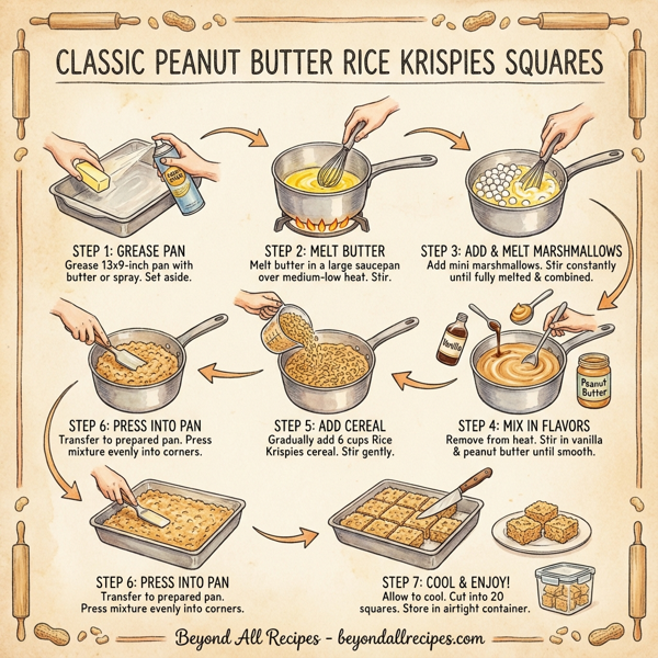 Classic Peanut Butter Rice Krispies Squares instructions