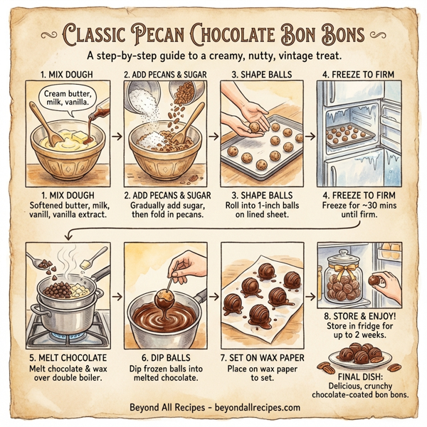 Classic Pecan Chocolate Bon Bons instructions