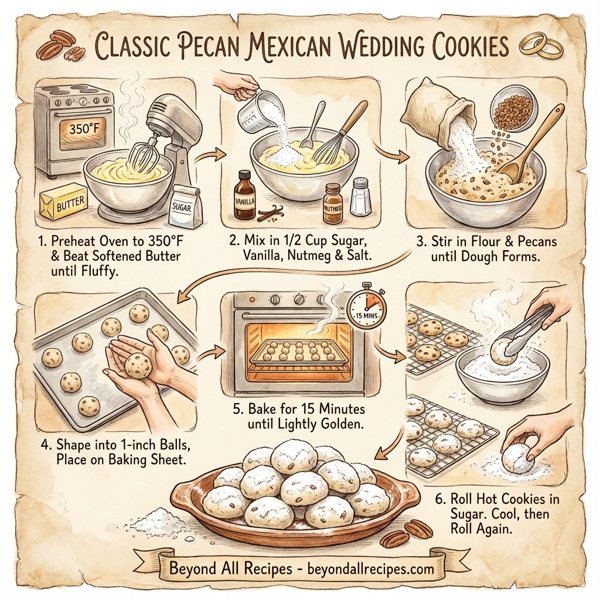 Classic Pecan Mexican Wedding Cookies instructions