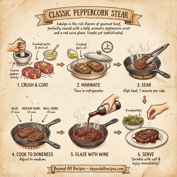 Classic Peppercorn Steak instructions