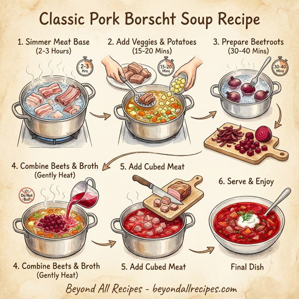 Classic Pork Borscht Soup instructions